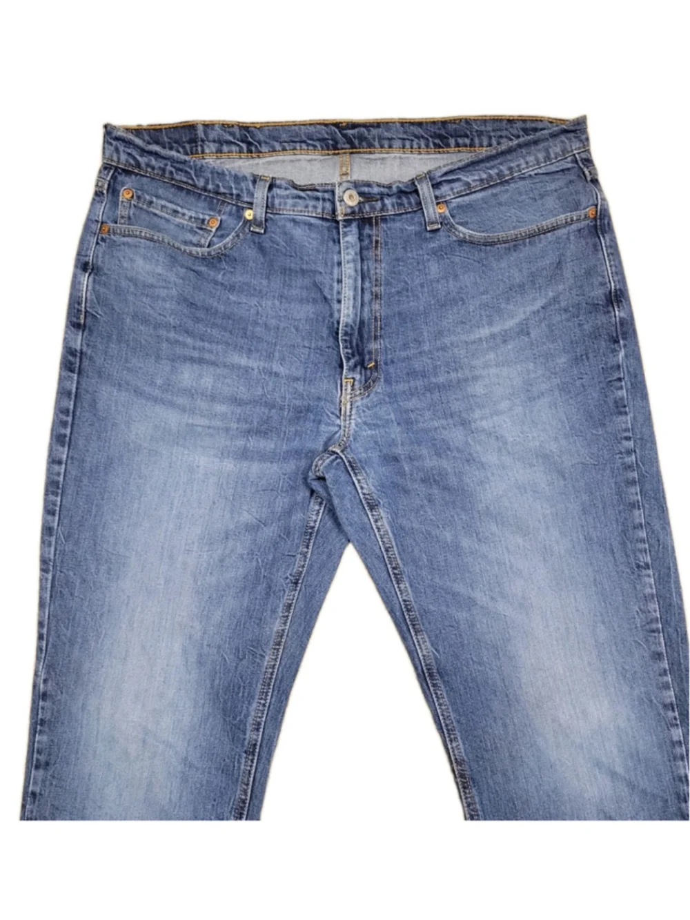 Levi's 541 Mens Straight Leg Cotton Elastane Blend Blue Jeans Size 38/30 Pre-own